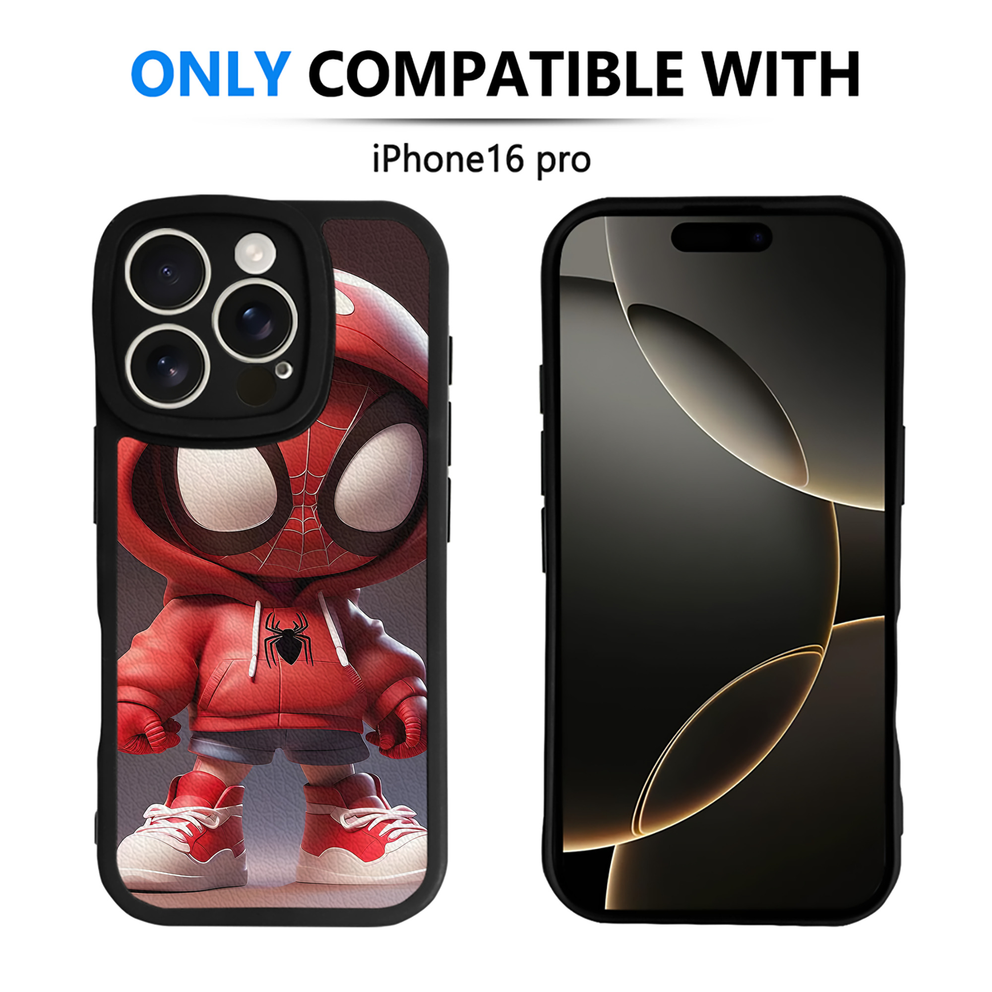 （画像用） Spider Man スパイダーマン 【iPhone 16シリーズ対応】シリコンスマホケース（レザー調） 材質：シリコン